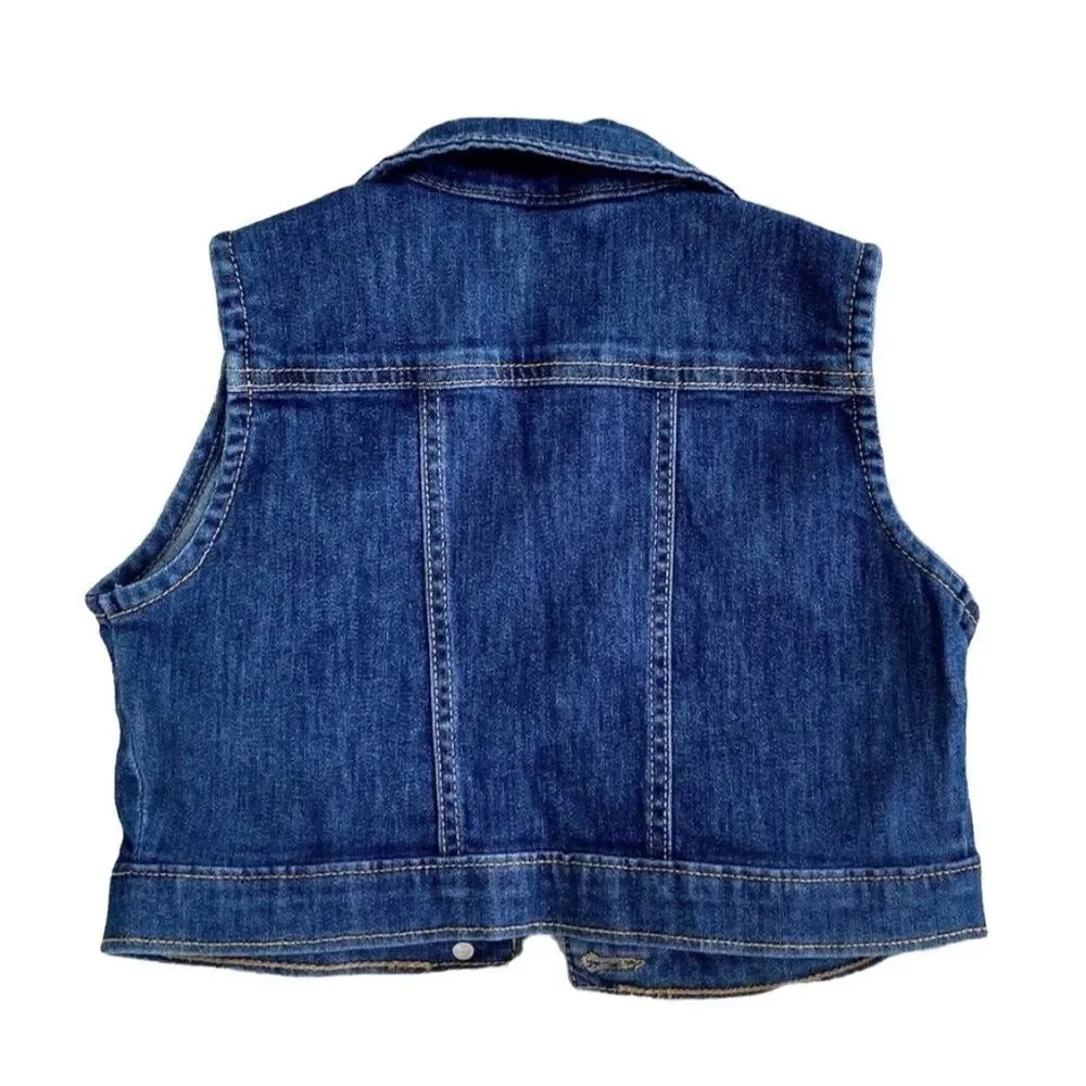 🌴 Gymboree Classic Blue Denim Vest Girls Small(5-6)